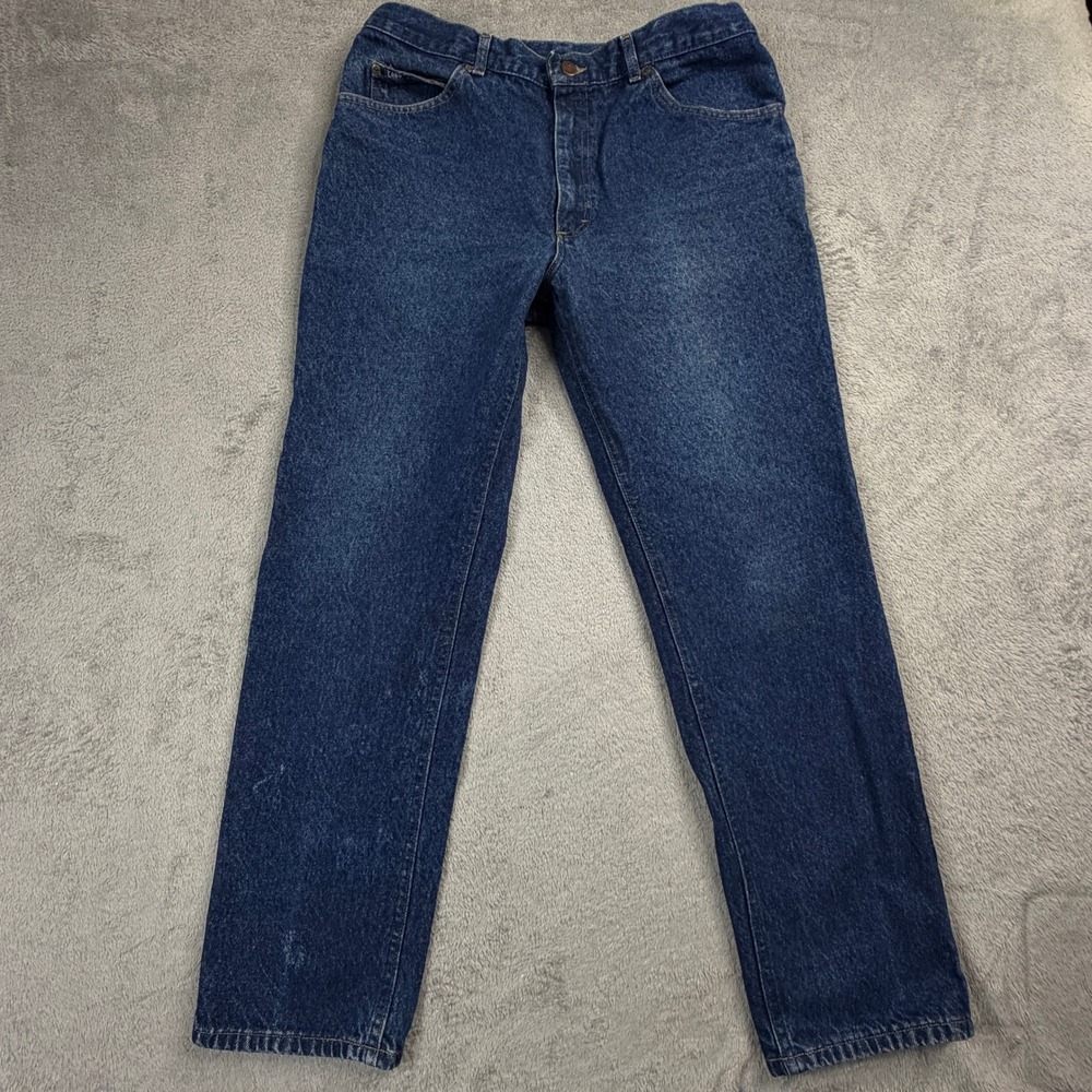 Vintage Lee Genuine Jeans Women Blue Straight Leg High‎ Rise Denim Size 32x29